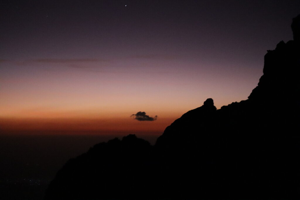 Approaching the summit of Meru volcano
