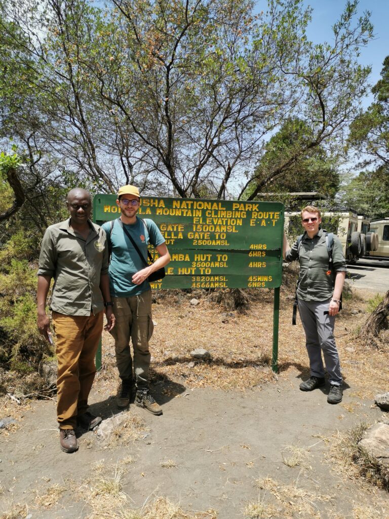 Starting the hike at Momella Gate