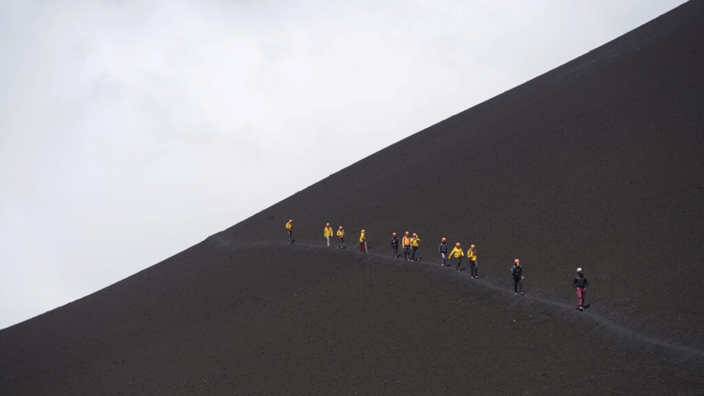 Walking to the summit