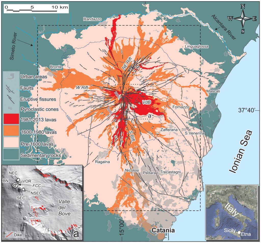 Etna lava flows